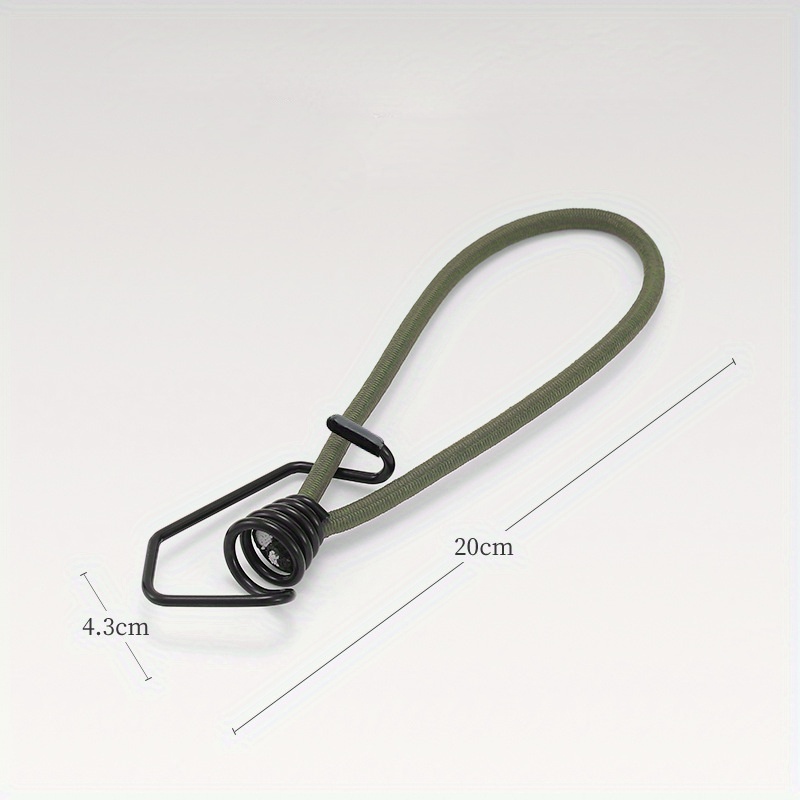5pcs Tent Elastic Rope Bungee Cord Hooks for Camping, Boats, and Luggage