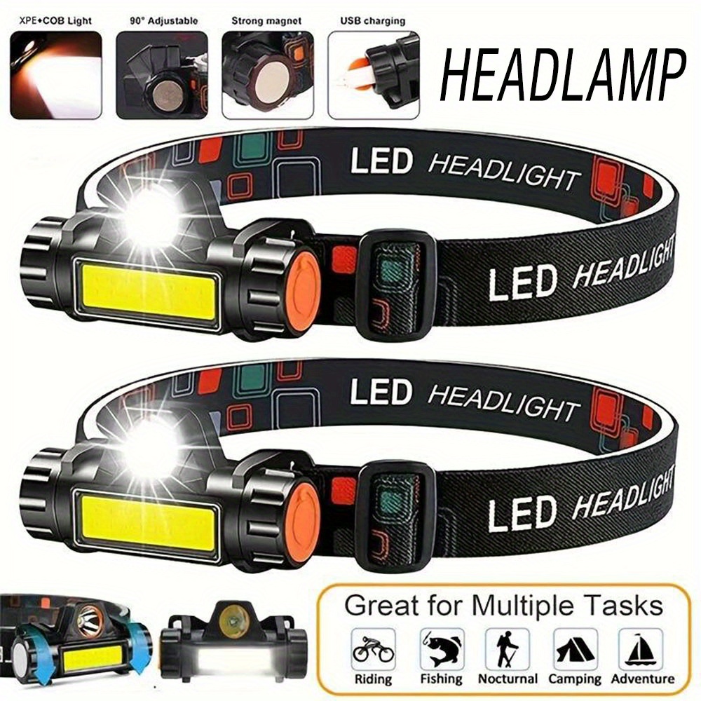 1pc Warsun Owl Style Headlamp Type C Rechargeable Headlight