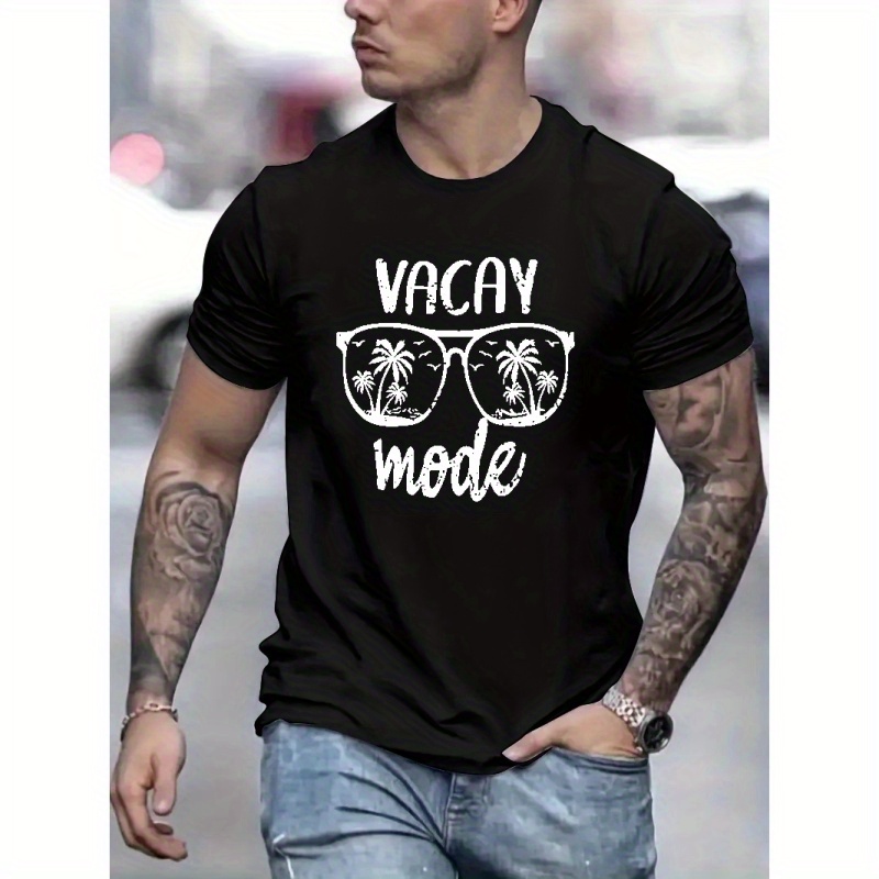 

Men's Trendy T-shirts, Casual Graphic Tee, Short Sleeve Round Neck Tops, Men's Spring Summer Clothes Outfits, Men's Clothing