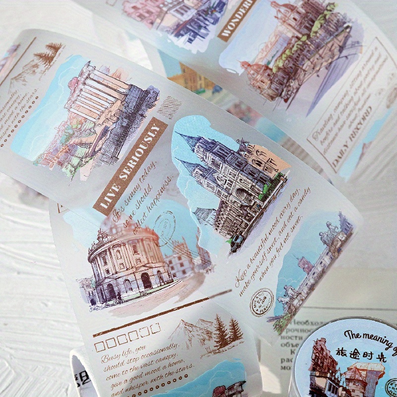 Flower Architectural Scrapbook Tape Sticker DIY Decoration