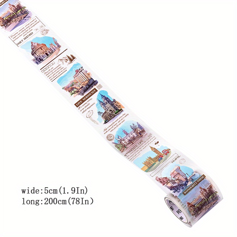Flower Architectural Scrapbook Tape Sticker DIY Decoration