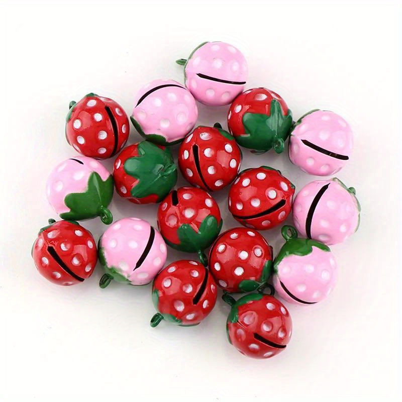 50 Uds. De cascabeles de Metal coloridos de 22mm, cascabeles pequeños con 5  colores para manualidades, llaveros, cascabeles para mascotas, decoración  navideña oso de fresa Hogar