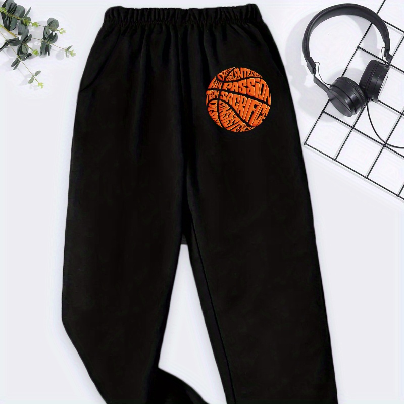 

Cool Basketball Print Sweatpants For Boys, Elastic Waist Jogger Pants, Comfy Casual Trousers, Boy's Clothes Outdoor, As Gift