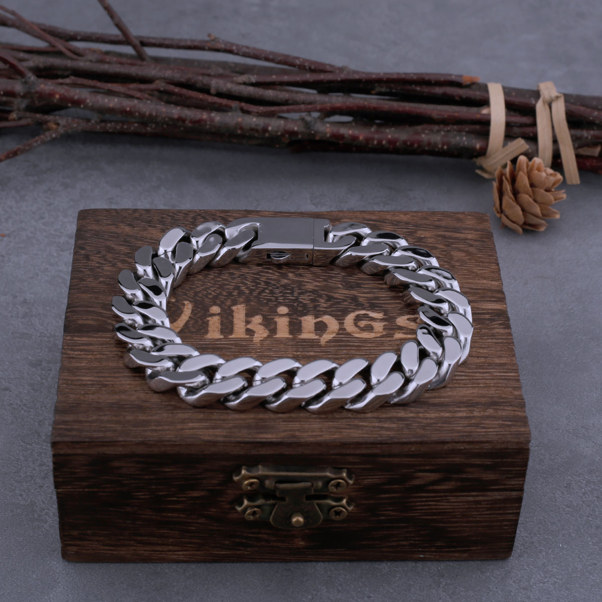 Viking Cast Cuban Chain Men's Bracelet