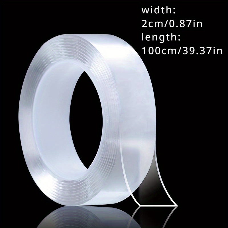 Nano Cinta Adhesiva 100cm Transparente Reutilizable Multifuncional