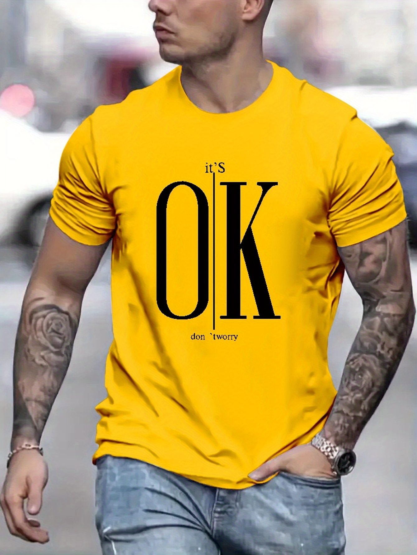 Mens Yellow T-Shirts