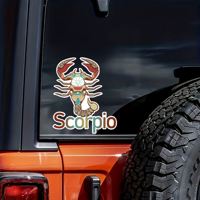 

Scorpio Logo Waterproof Vinyl Sticker For Car Bumper Window Laptop Water Bottle Window Helmet Motorcycle Glass Decal