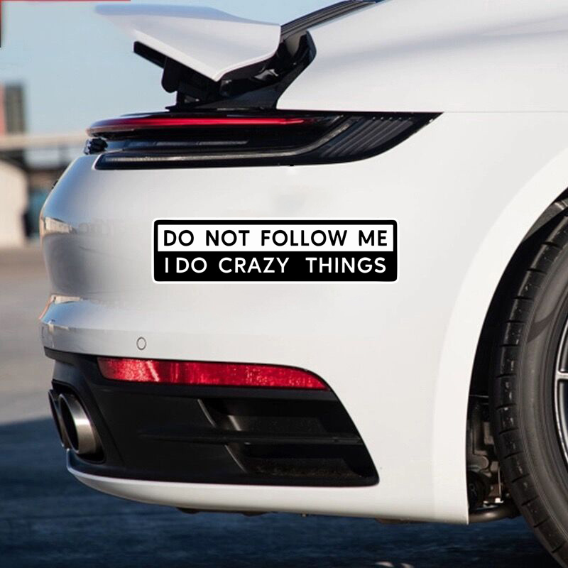 Funny Bumper Sticker – ‘WARNING: DO NOT FOLLOW ME’ Vinyl Decal For Trucks, Off-Road, 4x4