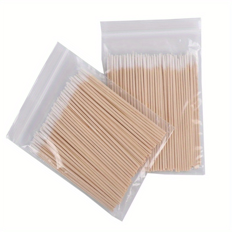 

500pcs Micro Swabs Nails Makeup Ears Cleaning Sticks Cosmetic Wood Buds Tips Eyelash Extension Tools