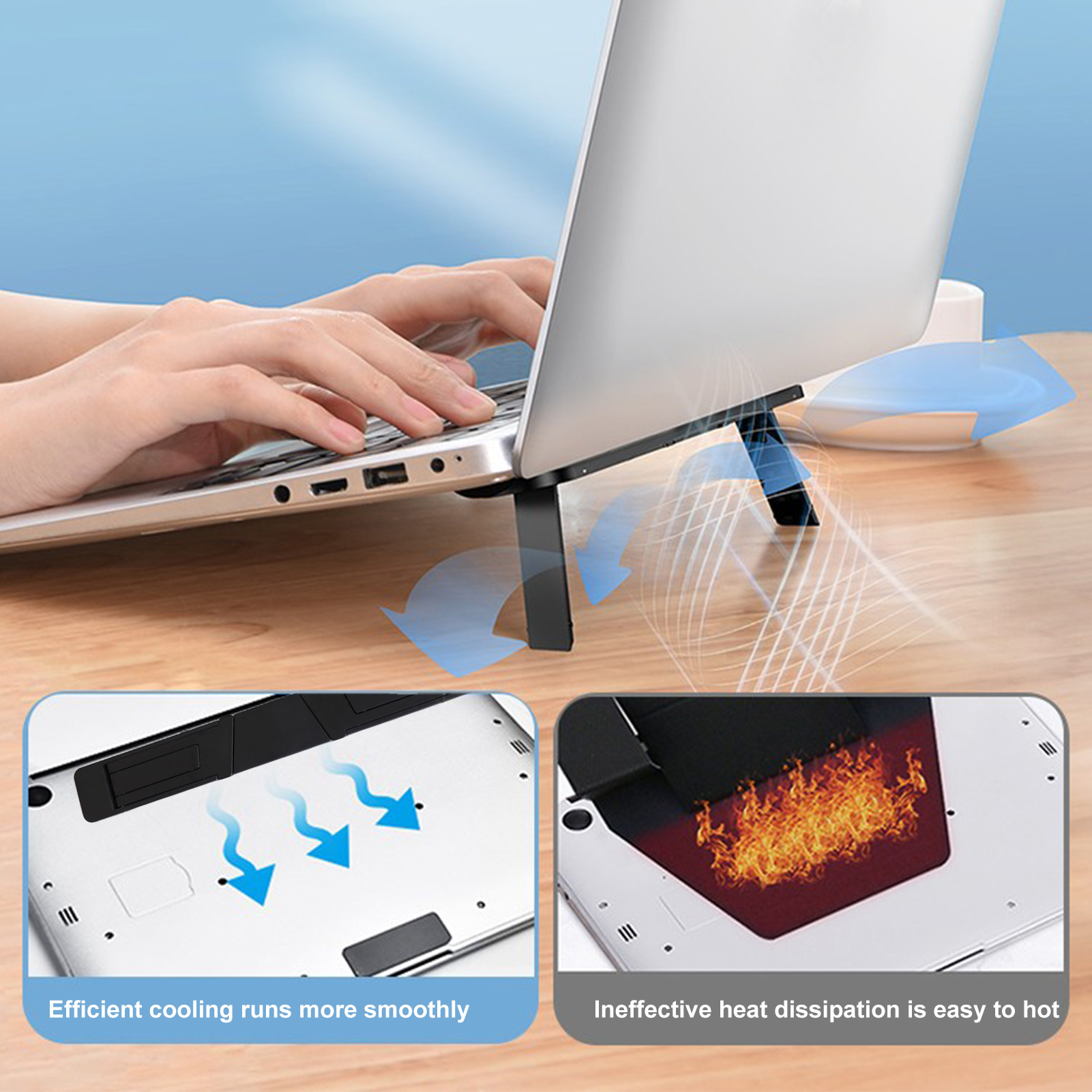 1pcs Laptop Stand, Height-adjustable Portable Laptop Stand