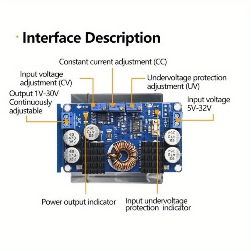 30V~10A Auto Step-Up/Step-Down DC-DC Converter Module