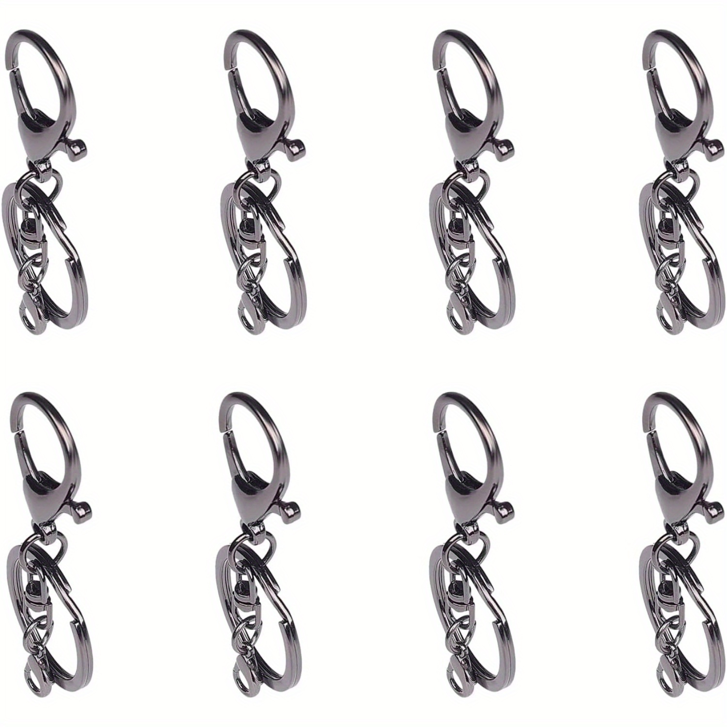 24 Pcs Metal Lobster Claw Clasps Swivel Lanyards Trigger Snap Hooks Strap for Keychain Key Rings Connector DIY Bags Art Crafts Jewelry Findings