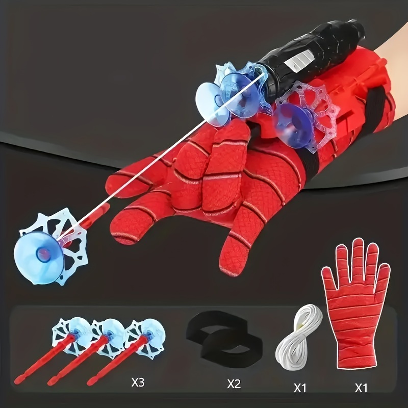 Dropship Spider Gloves Man Web Shooter Toy For Kids; Kids Plastic