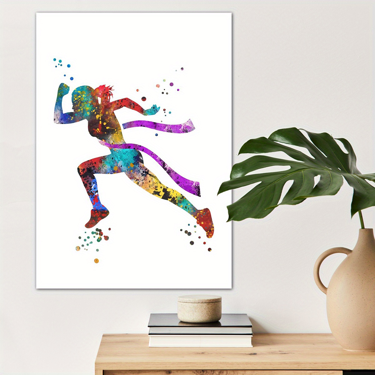 

1pc Running Woman Poster Canvas Wall Art For Home Decor, Sport Lovers Poster Wall Decor High Quality Canvas Prints For Living Room Bedroom Kitchen Office Cafe Decor, Perfect Gift And Decoration