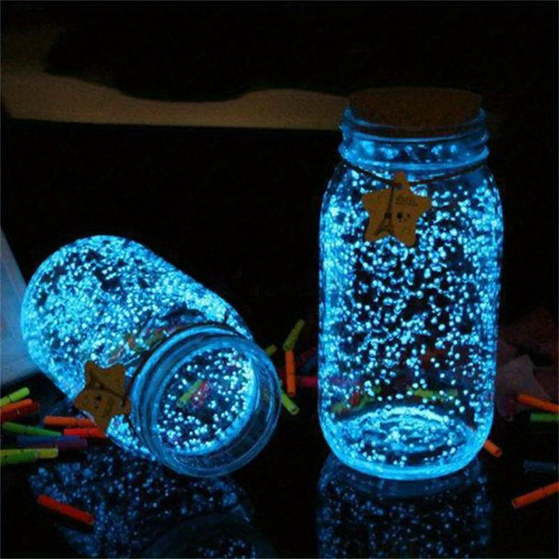 10g Vibrant Fluorescent Decorative Marbles - Luminous Glow Pigment Gravel for DIY Garden Party Decorations, Bright Sand and Stone Accents