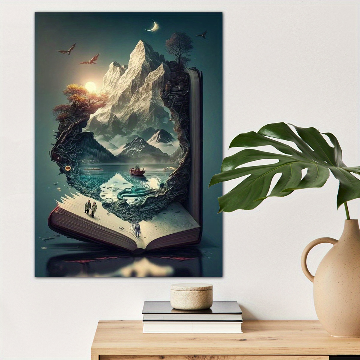 

1pc Readers Adventure Poster Canvas Wall Art For Home Decor, Reading Lovers Poster Wall Decor High Quality Canvas Prints For Living Room Bedroom Kitchen Office Cafe Decor, Perfect Gift And Decoration