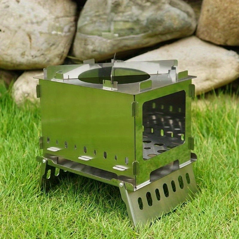 410+304 Stainless Steel Portable Folding Camping Wood - Temu