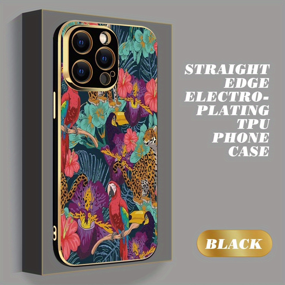 

Little Leopard Flower Printed Pattern Protective Phone Case For 15 14 13 12 11 Xs Xr X 7 8 Plus Pro Max Mini