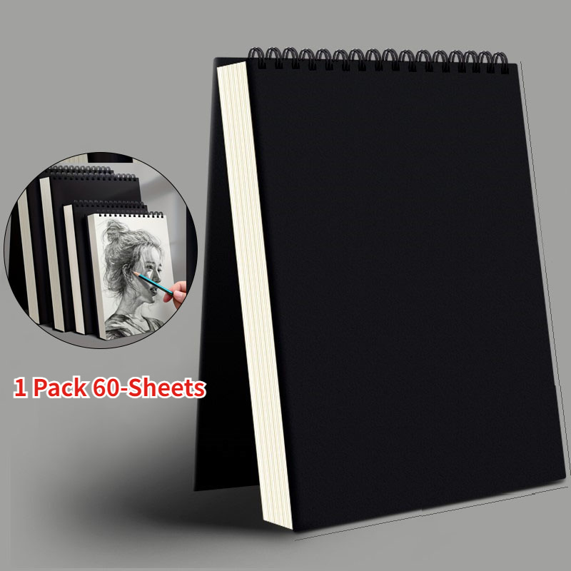 iBayam 9 x 12 Premium Sketch Book Set, 1-Pack Spiral Bound Drawing Paper,  100 Sheets (68lb/100gsm) Sketchbook, Acid-Free Art Drawing Painting