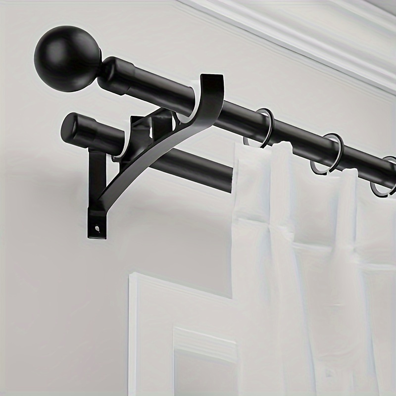 Curtain Rod Hook Punch free Curtain Rod Holder Home Wall - Temu