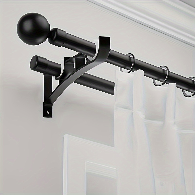 Curtain Rod Bracket Holders Hooks Strong Self adhesive Rod - Temu