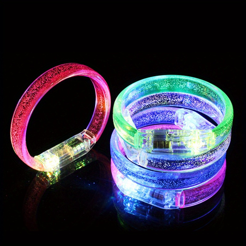 Jouets Lumineux LED,Bracelets Clignotants LED,avec 12 Lumières de