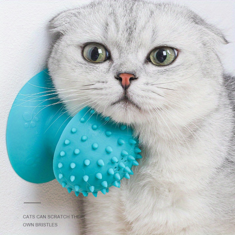 

1pc Pet Cat Suction Ruffle Massager, Cat Scratching Cat Comb, Suction Massage Brush