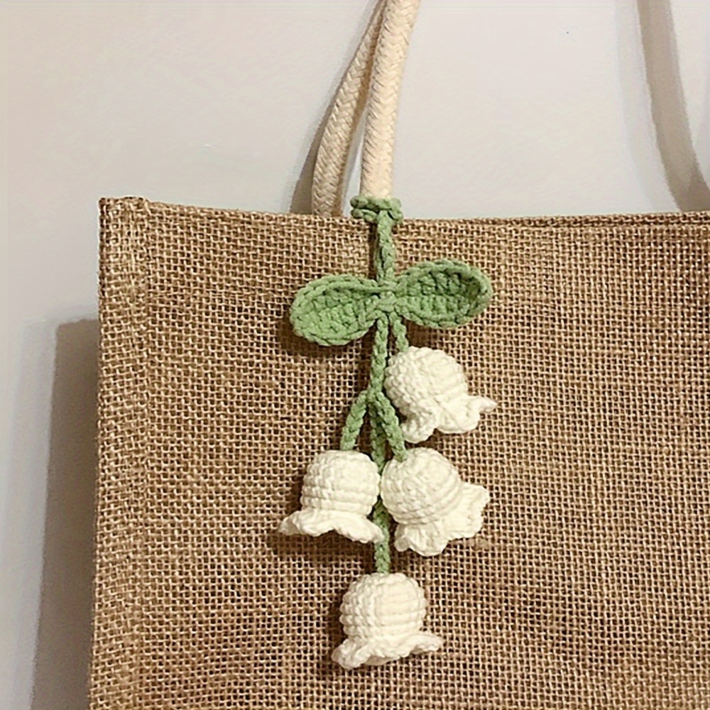 

Pendentif En Crochet Avec Une Fleur de Muguet Tissée, Ornement Pour Voiture Fait Main, Cadeau de Décoration Intérieure Pour Femmes