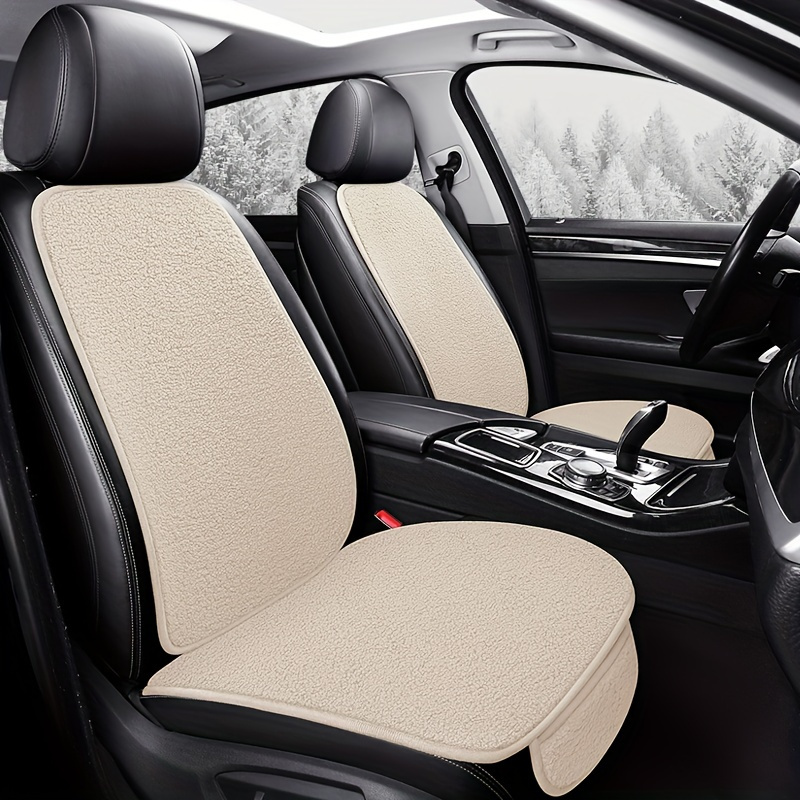 Universal Beige Auto Vorne Seat Cover Plüsch Sitzbezug Sitzauflage  Sitzmatte