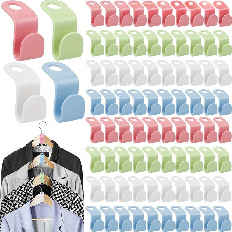 

20/50pcs Mini Hanger For Wardrobe, Connector Hangers, Save Wardrobe Space Hook Up Cascading Plastic Coat Organizer