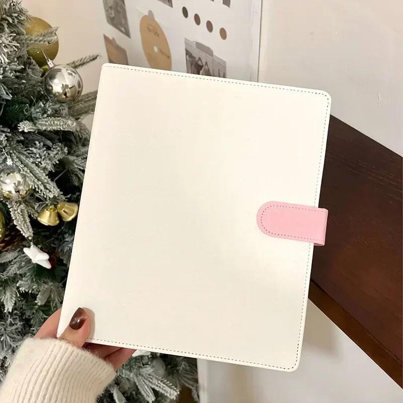 A5 Candy Color Leather Binder Kpop Photocards Cover