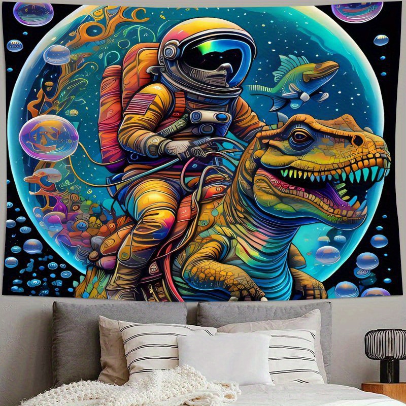 

Fantasy Ocean Astronaut Tapestry Trippy Dinosaur Tapestry For Bedroom 70g Polyester 38×28in Decoration For Bedroom Home Party Indoor And Outdoor Gifts For Yourself Friend, Included Free Accessories