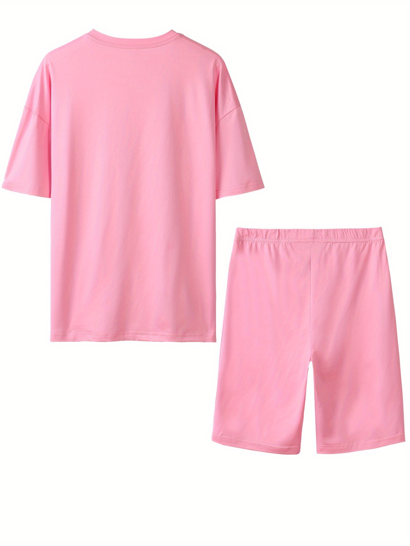 Conjunto De Camiseta Manga Corta Pantalones Cortos Para Mujer Ropa Deportiva