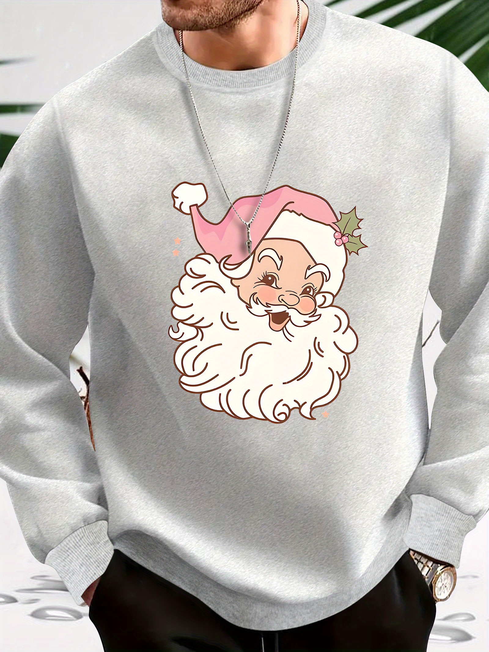 Cartoon Santa Claus Sweatshirt Long Sleeves - Temu Australia