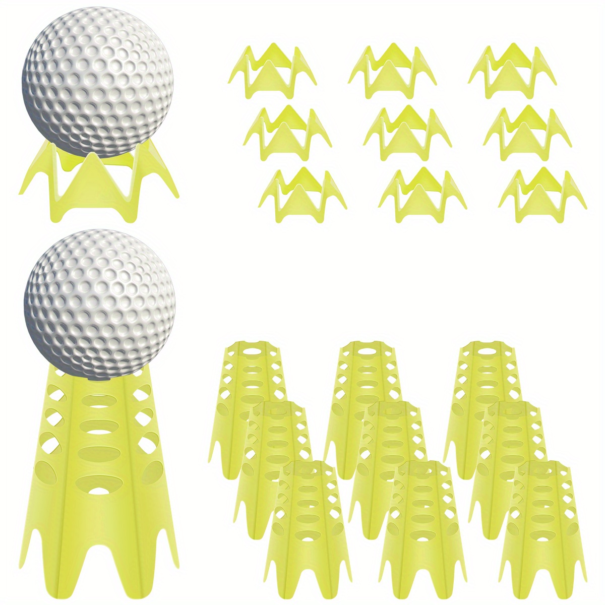 

20pcs Plastic Golf Tees, Lightweight Portable Reusable Golf Tees, For Home Outdoor Indoor, For Turf And