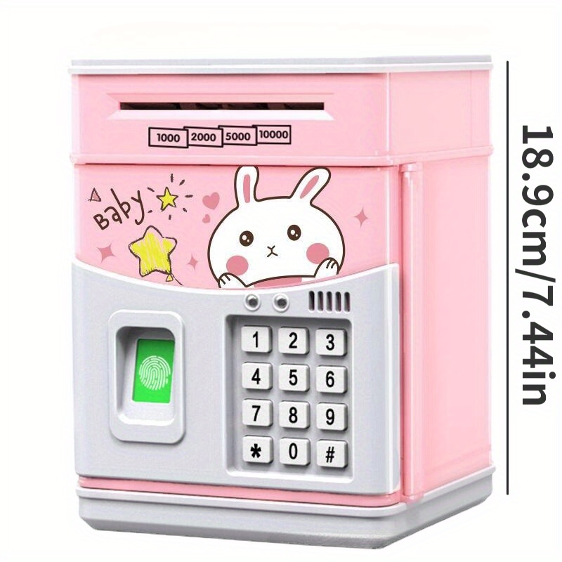Hucha electrónica mini cajero automático para niños y bebés, caja de ahorro  de dinero, caja de ahorro de dinero, bloqueo de código de contraseña para