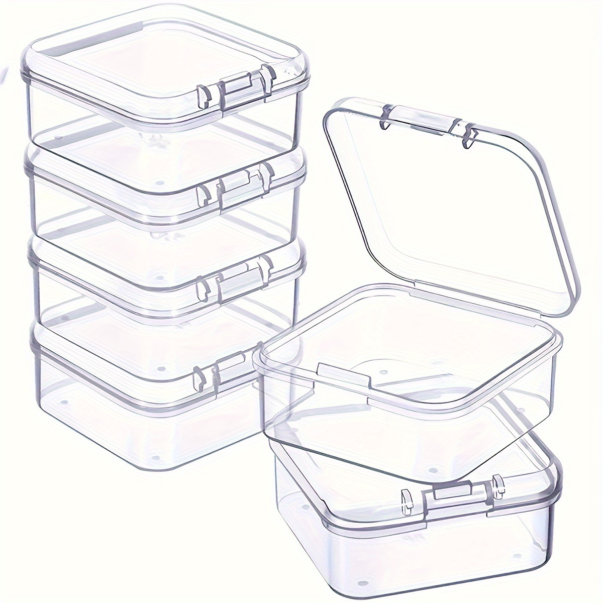 Mini Clear Plastic Storage Box Transparent Storage Container - Temu