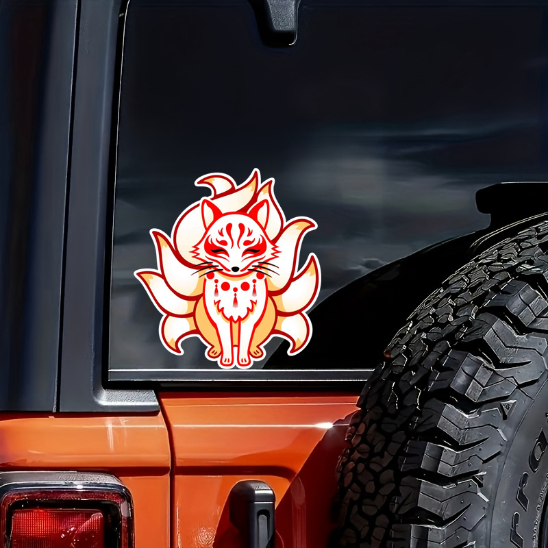 

Nine-tailed Fox Red Waterproof Vinyl Sticker Car Bumper Laptop Window Helmet Motorcycle Decal
