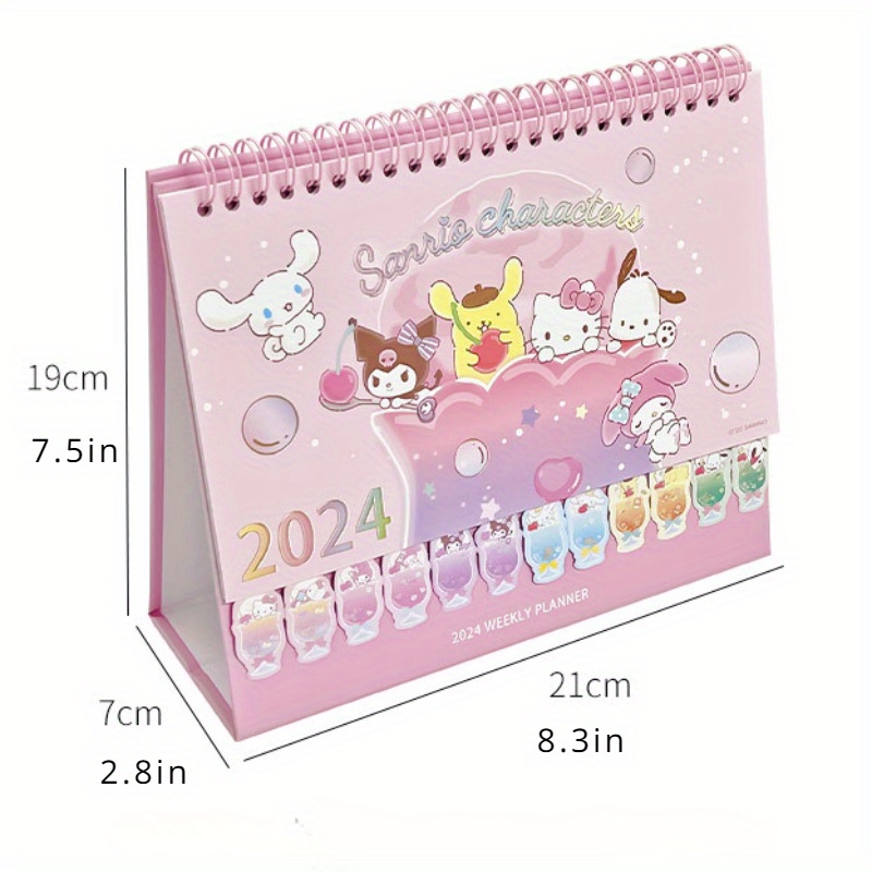 Desk 2024calendar Cute Calendar Cartoon Desktop - Temu