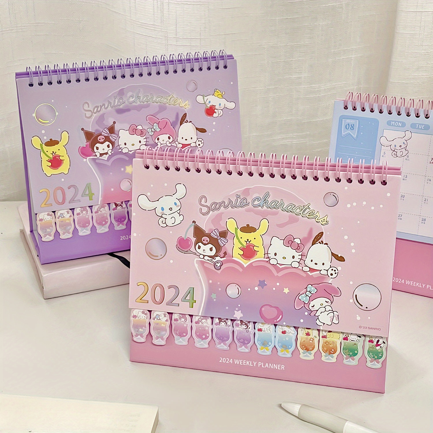 Desk 2024calendar Cute Calendar Cartoon Desktop - Temu