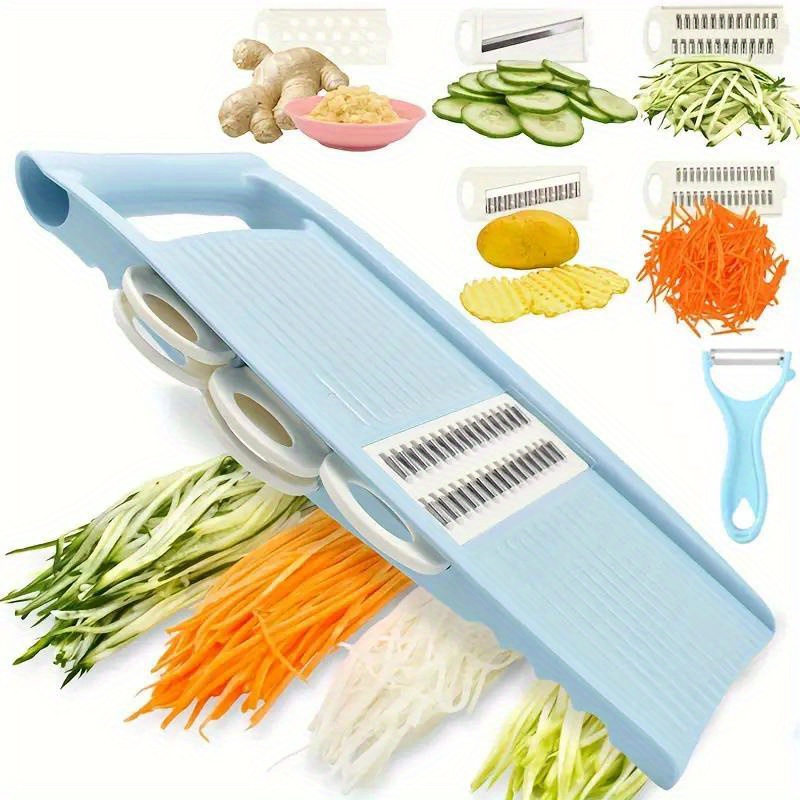 

1 Set, 7in1, Vegetable Slicer, Multifunctional Fruit Slicer, Manual Food Grinder, Vegetable Grinder, Cutter, Potato Grinder, Home Potato Chopper, Kitchen Utensils, Kitchen Gadgets