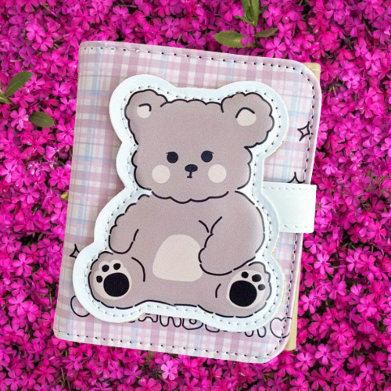 Cute Little Bear Trifold Wallet Kawaii Cartoon Coin Purse Temu