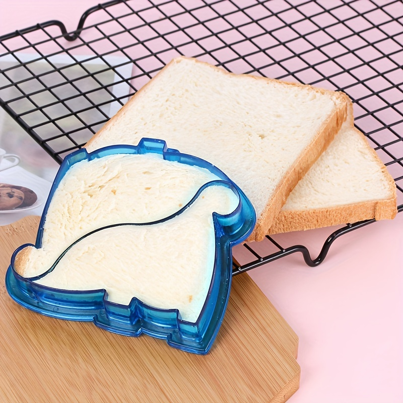 dinosaur shaped sandwich cutter fun bread slicing tool for     school lunches parties   plastic kitchen gadget best for christmas details 5