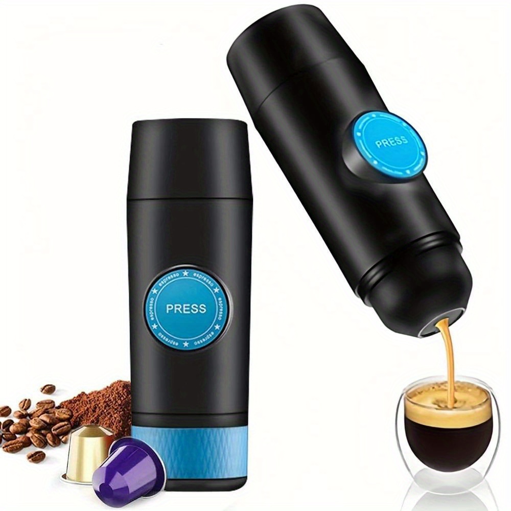 Diydeg Máquina de café expreso portátil, cafetera recargable, 2 en 1 para  cápsulas y café molido, operación simple, principio de prensado segmentado