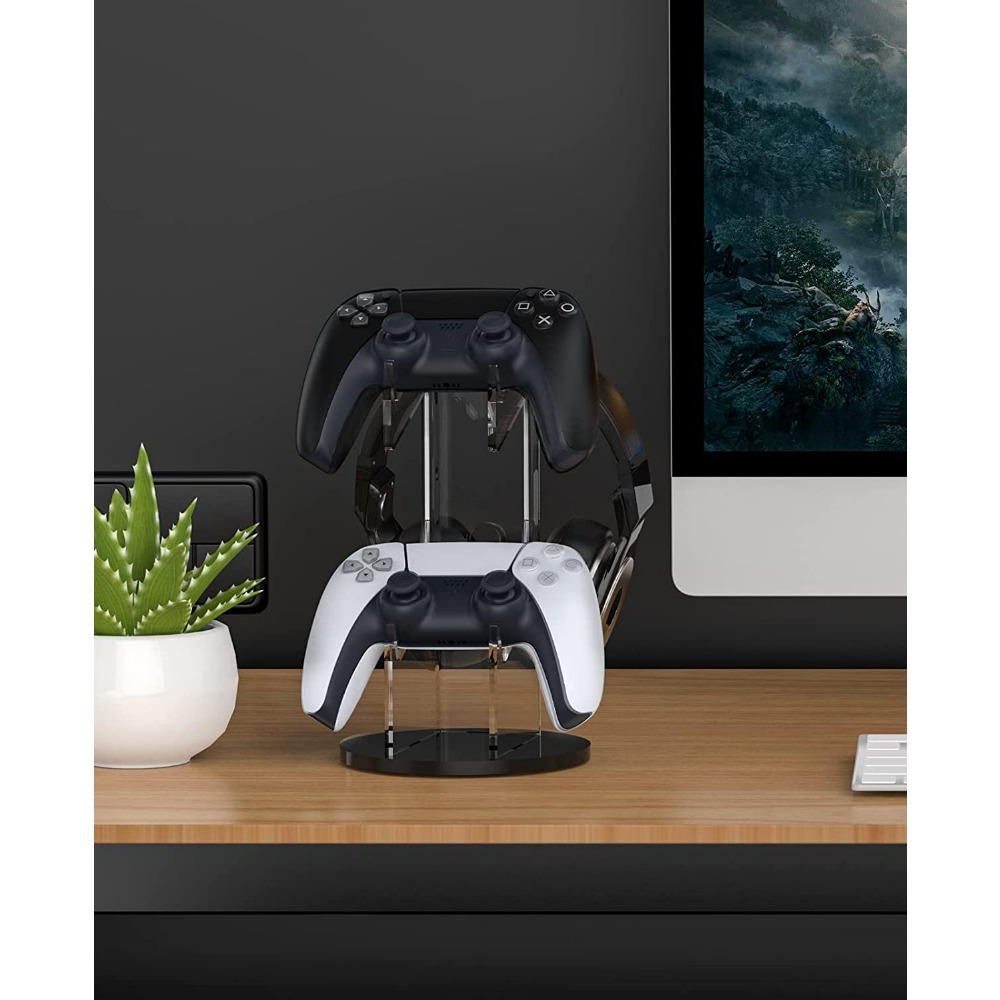 Acrylic Headphone Holder, Gamepad Display Stand, Wireless Display Stand, Blue Desktop Display Bracket Halloween Christmas Gifts