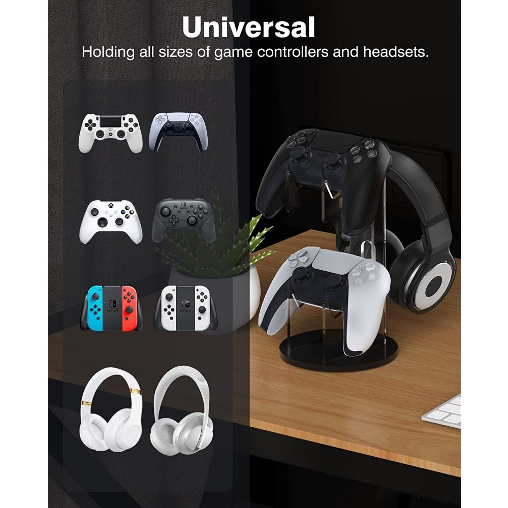 Acrylic Headphone Holder, Gamepad Display Stand, Wireless Display Stand, Blue Desktop Display Bracket Halloween Christmas Gifts