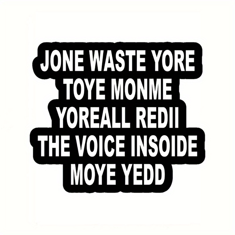 

Jone Waste Yore Toye Funny Jone Waste Your Time Car Stickers For Laptop Water Bottle Car Truck Van Suv Motorcycle Vehicle Paint Window Wall Cup Toolbox Guitar Scooter Decals Auto Accessories