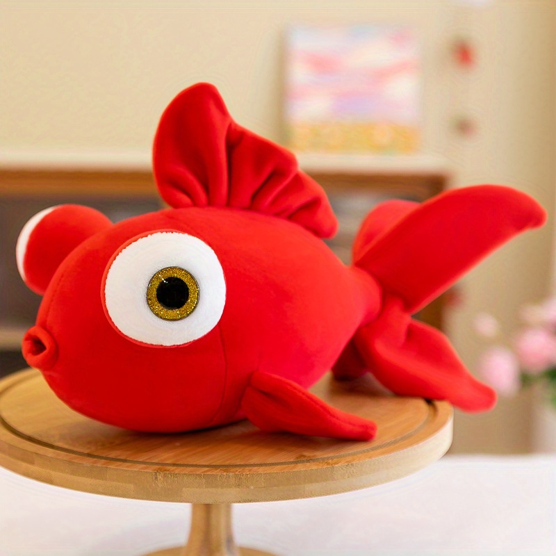 Cheap Fish Plush Toy Cute Colored Goldfish Doll Plushies Soft
