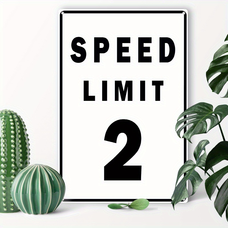 

1pc 8x12inch (20x30cm) Aluminum Sign Metal Tin Sign Speed Limit 2 Poster Painting Sign Vintage Wall Decor
