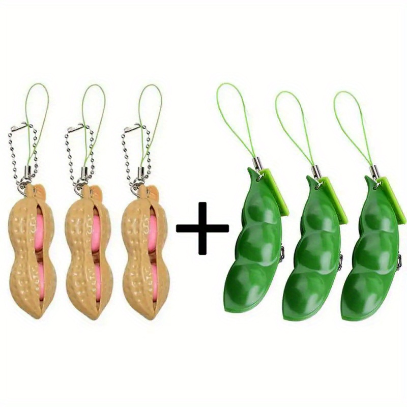 Buy Fitget Toys Squeeze-a-Bean Keyrings, Pea Pendants Cellphone